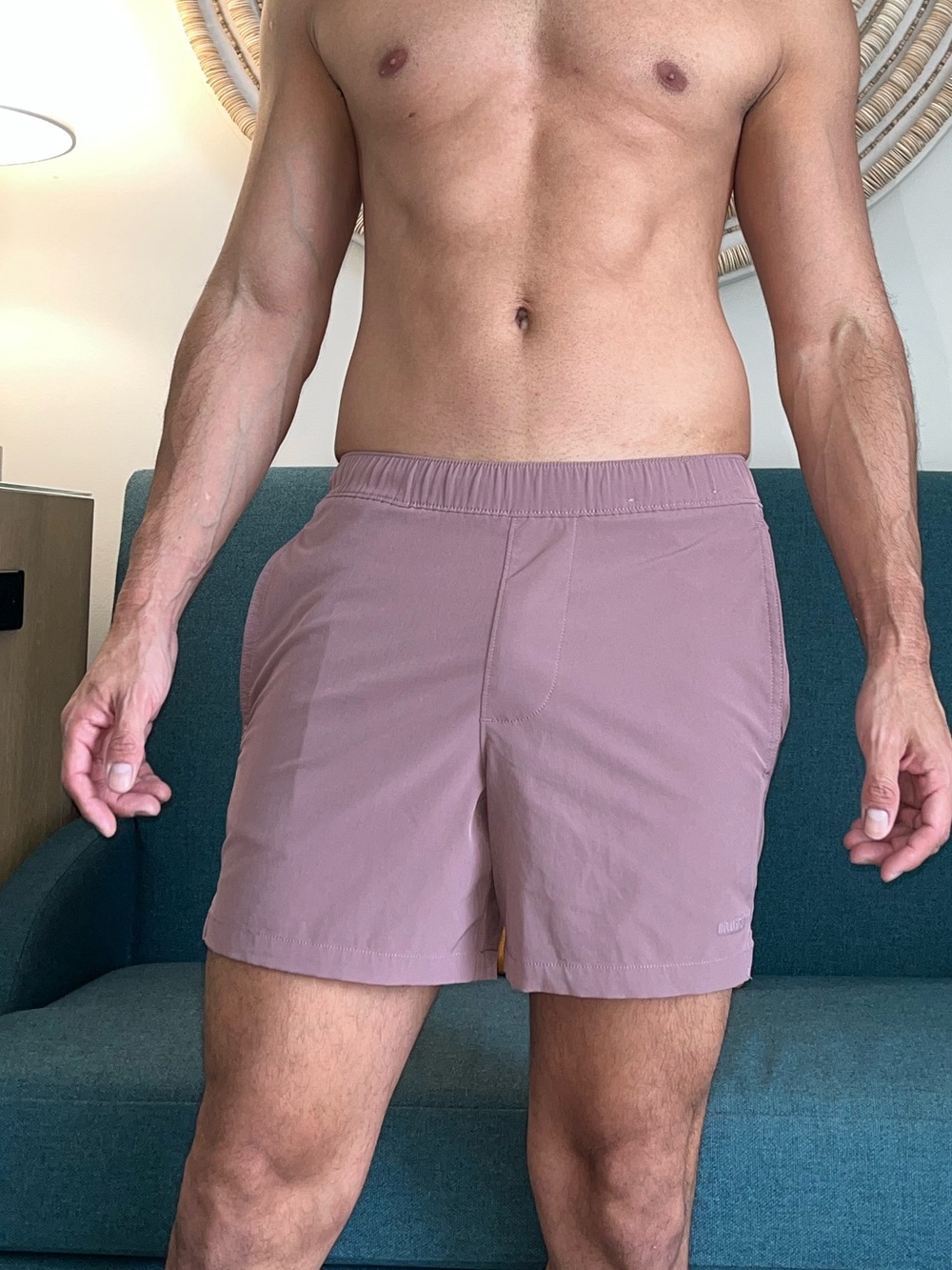 Hollister Men's Athletic Shorts - Dusty Mauve